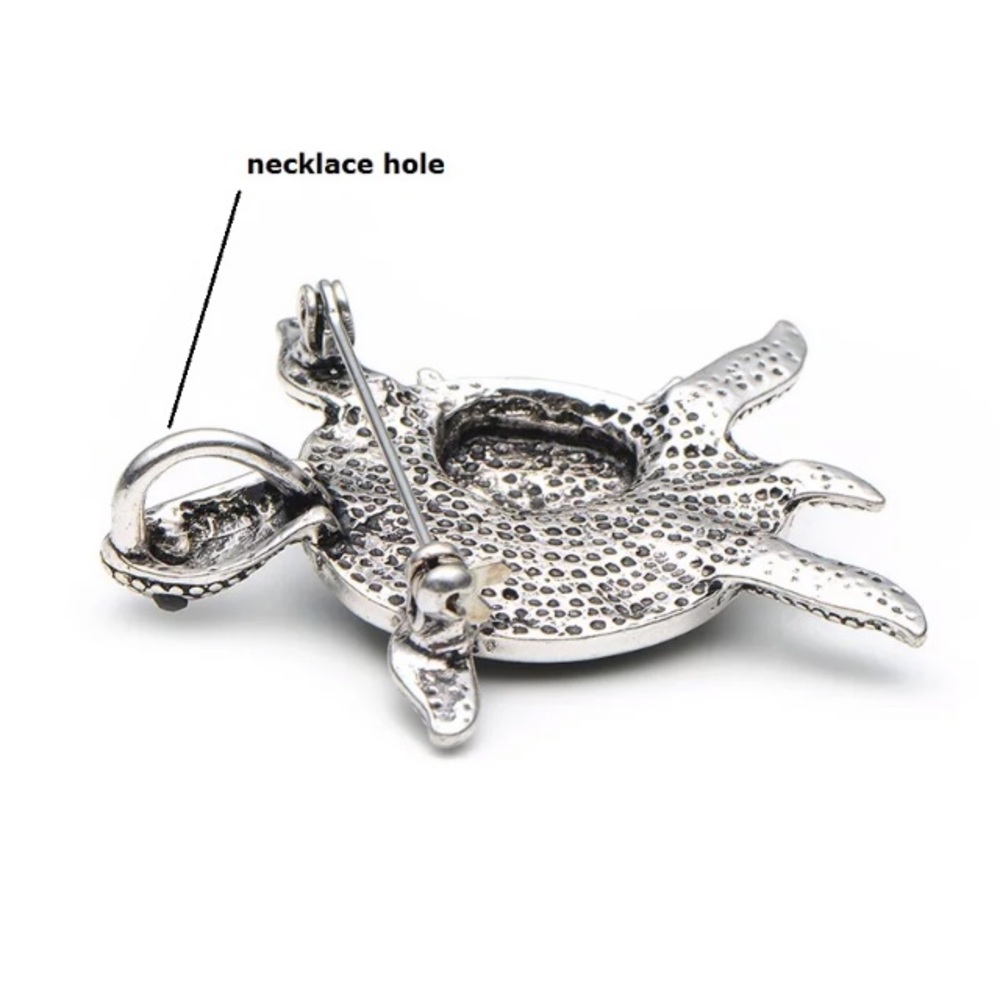 💙💎BEAUTIFUL SEA TURTLE BROOCH PIN NATURAL SHELL! - Picture 5 of 9